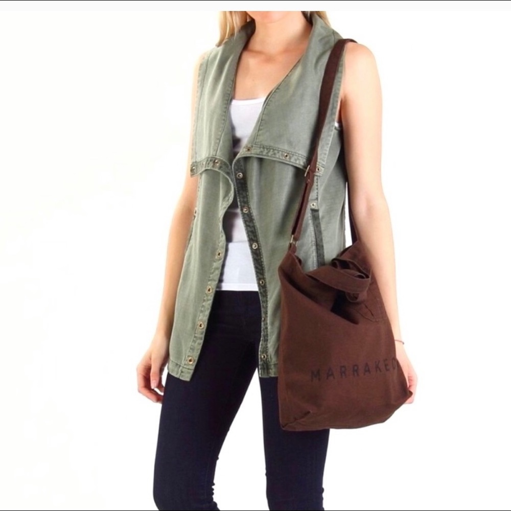 Army green Anthropologie Vest
